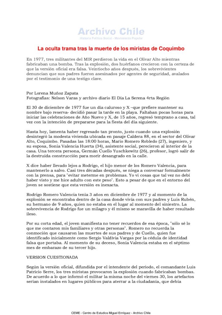 thumbnail of La oculta trama tras la muerte de los miristas en Coquimbo
